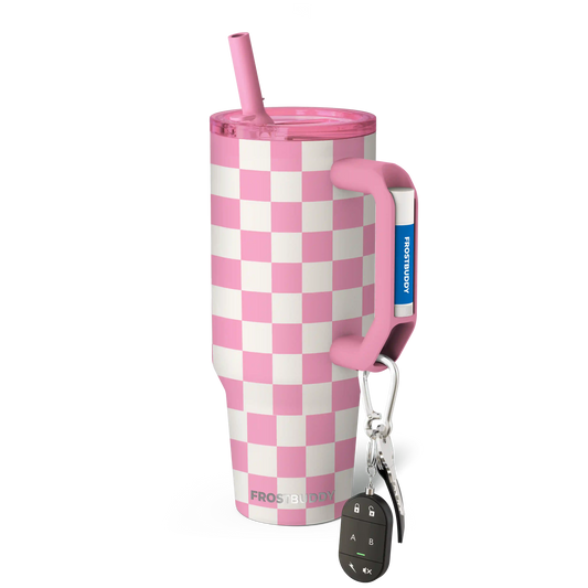 Thicc Buddy 40oz | Pink Checkered